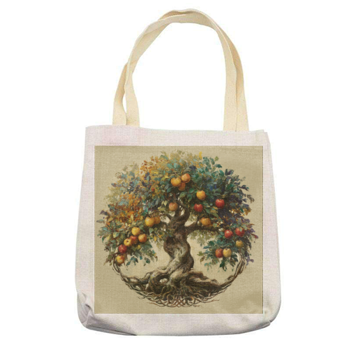 Tree of life - printed canvas tote bag by DejaReve