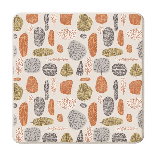 Tree Stamps - personalised beer coaster by Uma Prabhakar Gokhale