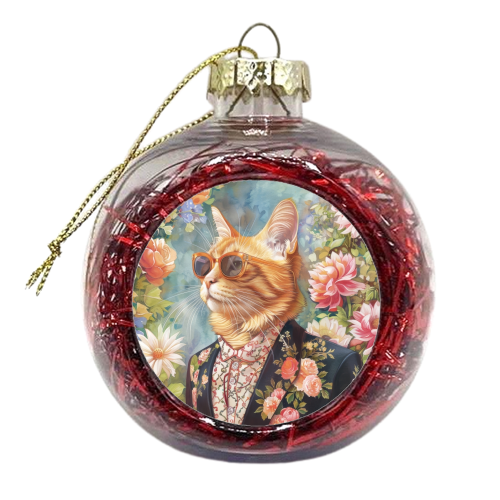 Trendy Cat - xmas bauble by DejaReve