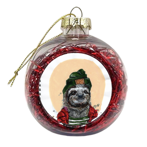 Trendy Sloth - xmas bauble by Gaz is a Cookie