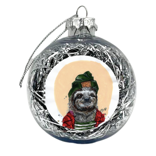 Trendy Sloth - xmas bauble by Gaz is a Cookie