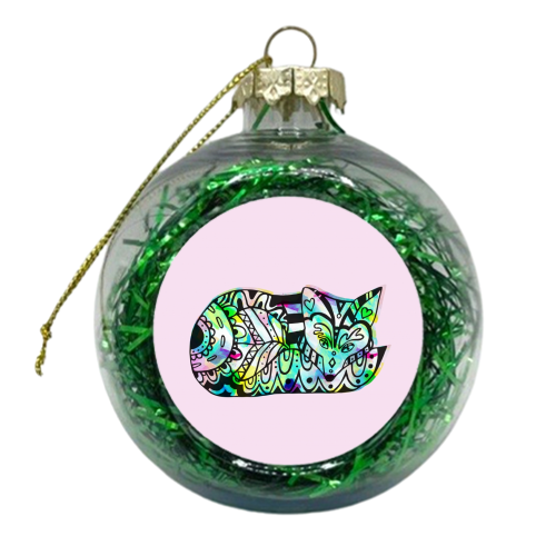 Tribal Fox - xmas bauble by Cassie Swindlehurst