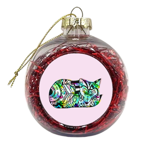 Tribal Fox - xmas bauble by Cassie Swindlehurst