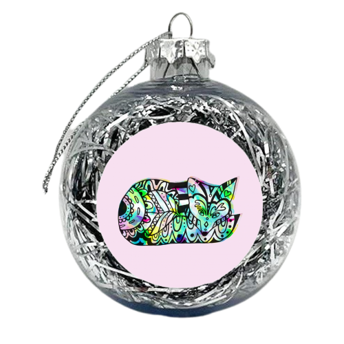 Tribal Fox - xmas bauble by Cassie Swindlehurst
