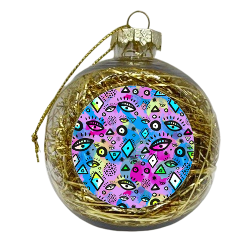 Tribal in Hippy Shake - xmas bauble by Cassie Swindlehurst