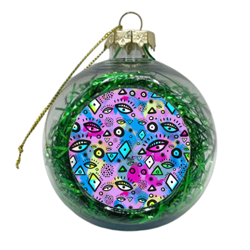Tribal in Hippy Shake - xmas bauble by Cassie Swindlehurst