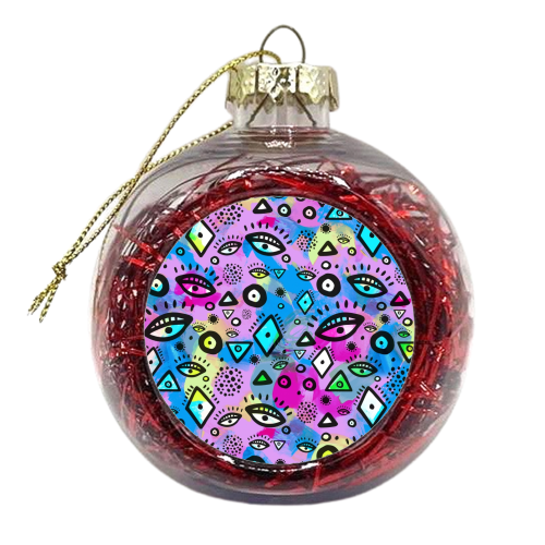 Tribal in Hippy Shake - xmas bauble by Cassie Swindlehurst