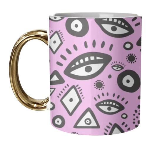 Tribal in Pastel Pink - unique mug by Cassie Swindlehurst
