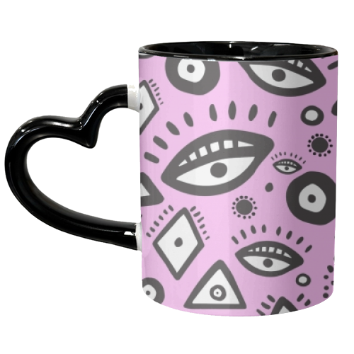 Tribal in Pastel Pink - unique mug by Cassie Swindlehurst
