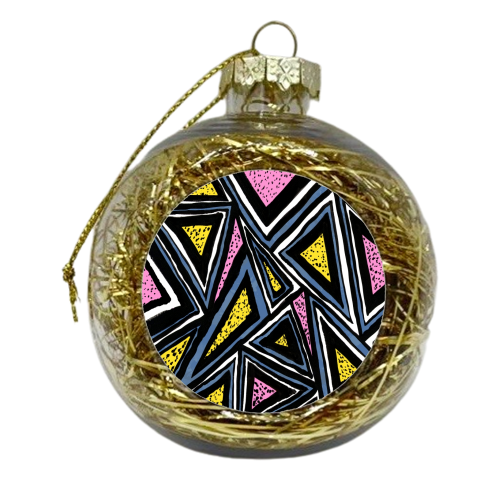 Tribal Triangle - xmas bauble by Tola Adegoroye