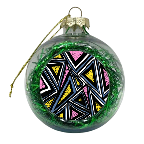 Tribal Triangle - xmas bauble by Tola Adegoroye