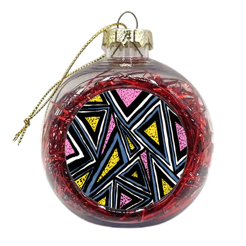 Tribal Triangle - xmas bauble by Tola Adegoroye