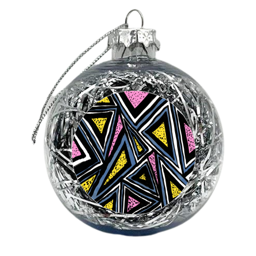 Tribal Triangle - xmas bauble by Tola Adegoroye
