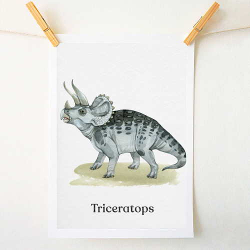 Triceratops - A1 - A4 art print by Gal Design