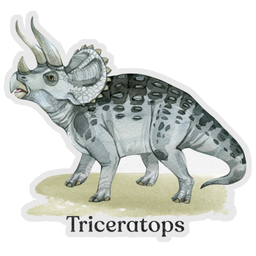 Triceratops - Die Cut Sticker by Gal Design