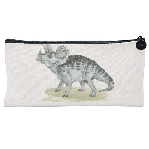 Triceratops - flat pencil case by Gal Design