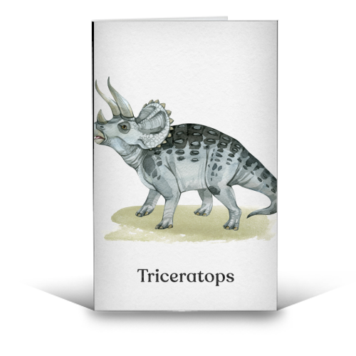 Triceratops - funny greeting card by Gal Design