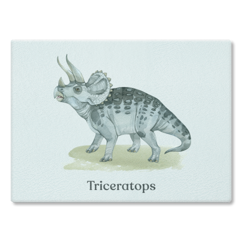 Triceratops - glass chopping board by Gal Design