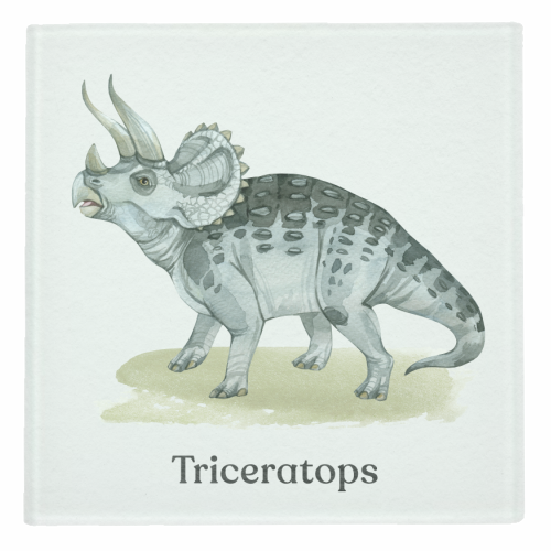 Triceratops - personalised beer coaster by Gal Design