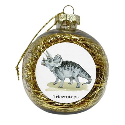 Triceratops - xmas bauble by Gal Design