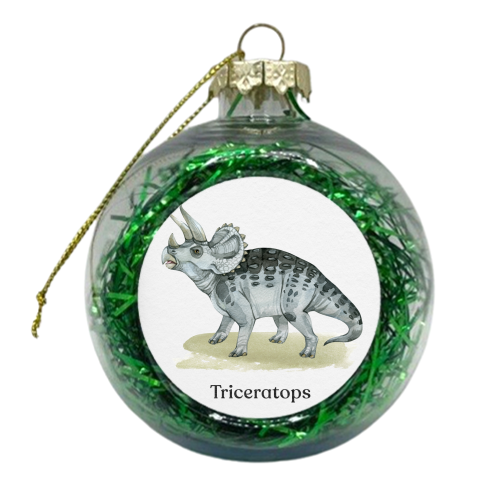 Triceratops - xmas bauble by Gal Design
