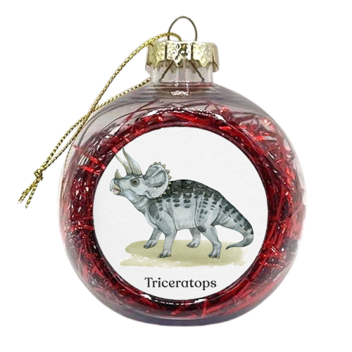 Triceratops - xmas bauble by Gal Design