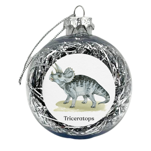 Triceratops - xmas bauble by Gal Design