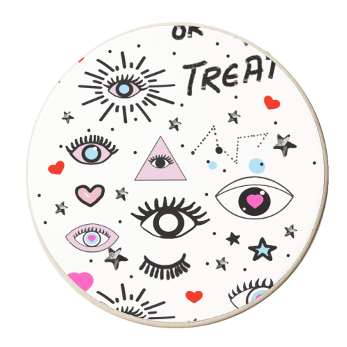 Trick or Treat - personalised beer coaster by Mukta Lata Barua