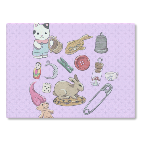Trinkets - glass chopping board by The Queer Store