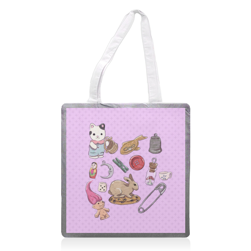 Trinkets - printed canvas tote bag by The Queer Store