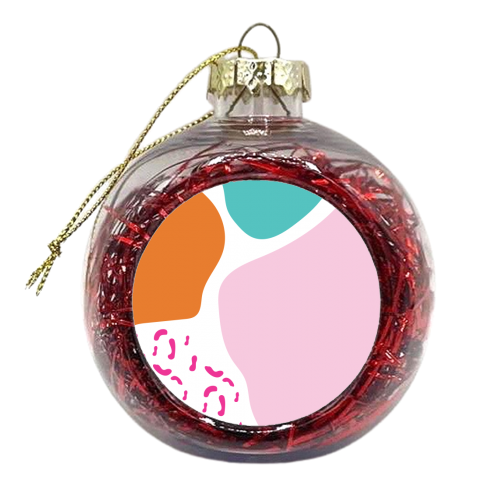 Trio Coloured Shapes and Pattern - xmas bauble by Mols & Mae