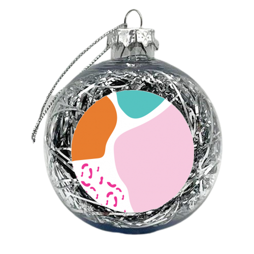 Trio Coloured Shapes and Pattern - xmas bauble by Mols & Mae