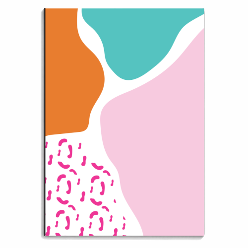 Trio Coloured Shapes and Pattern - personalised A4, A5, A6 notebook by Mols & Mae