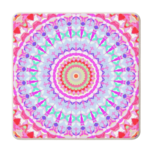 Trippy Mandala - personalised beer coaster by Kaleiope Studio
