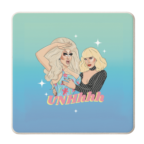 Trixie and Katya - personalised beer coaster by The Queer Store