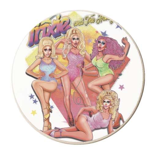 Trixie and the Homograms - personalised beer coaster by ARTECCO