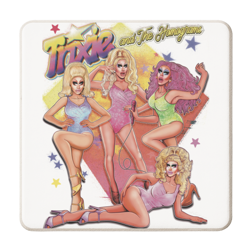Trixie and the Homograms - personalised beer coaster by ARTECCO
