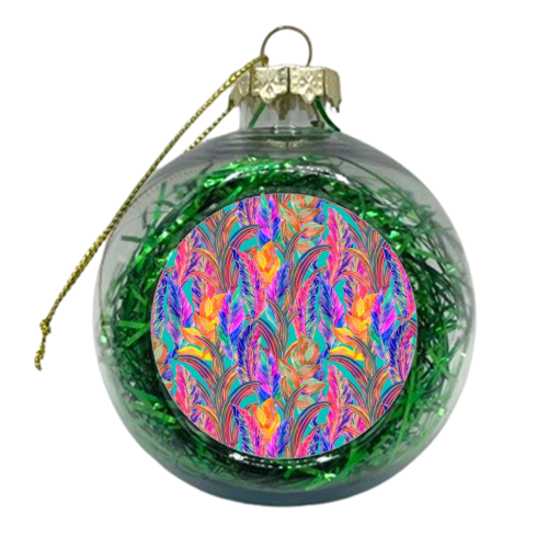 Tropic Exotic - xmas bauble by Colour Pop Prints