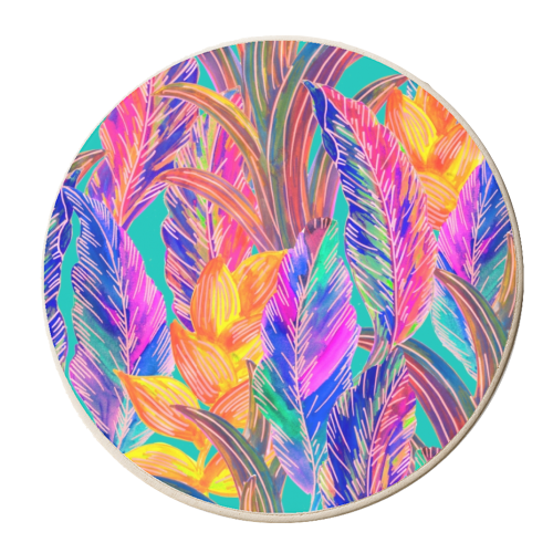 Tropic Exotic - personalised beer coaster by Colour Pop Prints