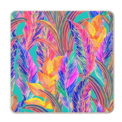 Tropic Exotic - personalised beer coaster by Colour Pop Prints