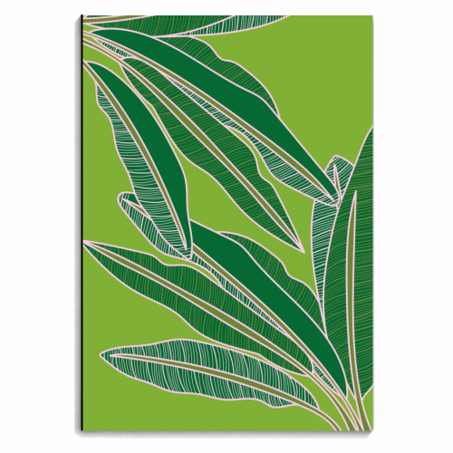 Tropical Banana Leaf Print - personalised A4, A5, A6 notebook by Mols & Mae