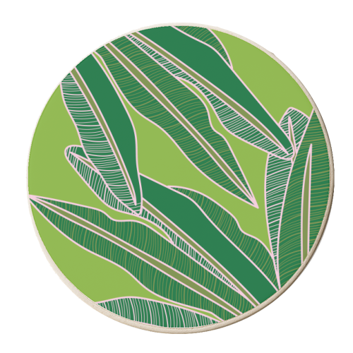 Tropical Banana Leaf Print - personalised beer coaster by Mols & Mae