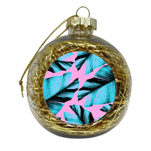 Tropical Banana Leaves Vibes #3 #foliage #decor #art - xmas bauble by Anita Bella Jantz