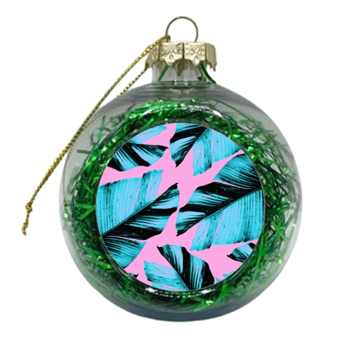 Tropical Banana Leaves Vibes #3 #foliage #decor #art - xmas bauble by Anita Bella Jantz