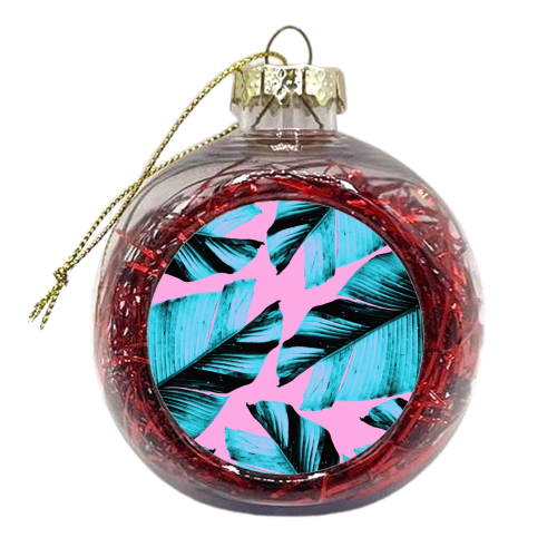 Tropical Banana Leaves Vibes #3 #foliage #decor #art - xmas bauble by Anita Bella Jantz