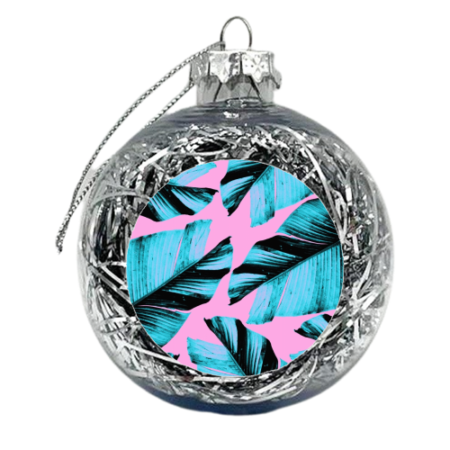 Tropical Banana Leaves Vibes #3 #foliage #decor #art - xmas bauble by Anita Bella Jantz