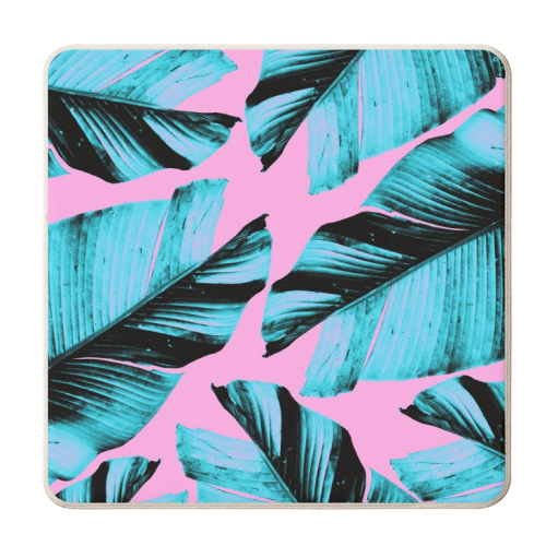 Tropical Banana Leaves Vibes #3 #foliage #decor #art - personalised beer coaster by Anita Bella Jantz
