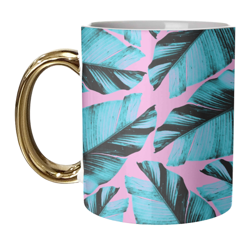 Tropical Banana Leaves Vibes #3 #foliage #decor #art - unique mug by Anita Bella Jantz