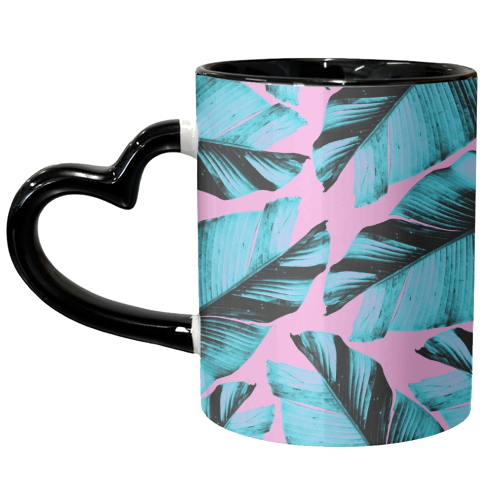 Tropical Banana Leaves Vibes #3 #foliage #decor #art - unique mug by Anita Bella Jantz