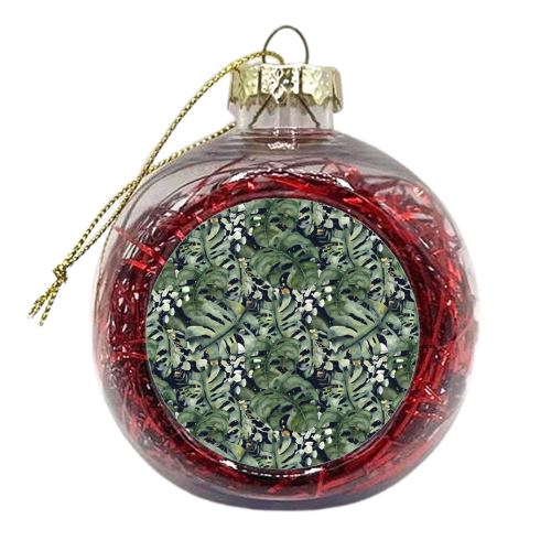 Tropical Blooms - xmas bauble by Natalie Hancock